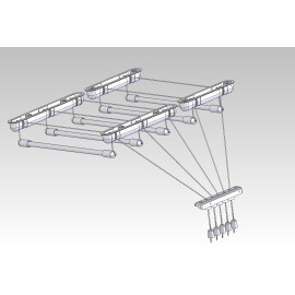 USCATOR DE RUFE METALIC 5 LINII 1,6 M