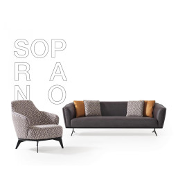 CANAPEA  FIXA 3L SOPRANO GRI